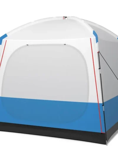 Spacious 3–5 Person Cabin-Style Camping Tent with Double-Layer Mesh Entry and Ventilation System