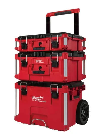 Triple-Pack Rolling Tool Box Set — 22-Inch Large, Medium, and Standard Sizes
