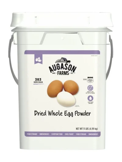 Whole Egg Powder Emergency Food Supply — 11-Pound Pail (4 Gallons), 383 Servings
