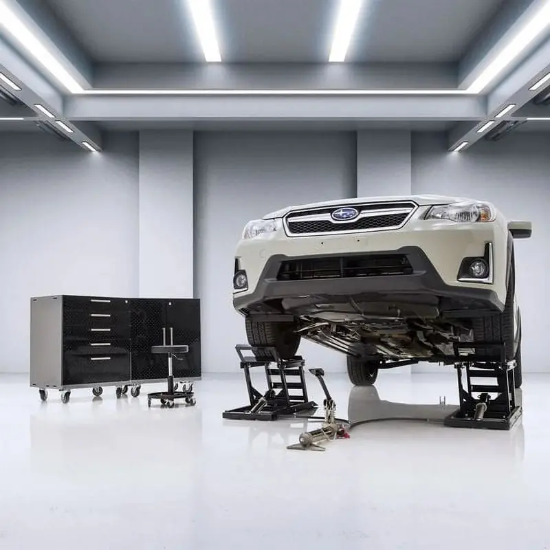 Widow Hydraulic Car Lift with Integrated Ramp — 3,000 lb. Dual-Post Capacity - Image 2