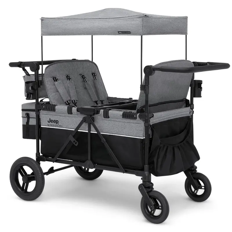 Wrangler Deluxe 4-Seat Stroller Wagon – All-Terrain Push-and-Pull Design